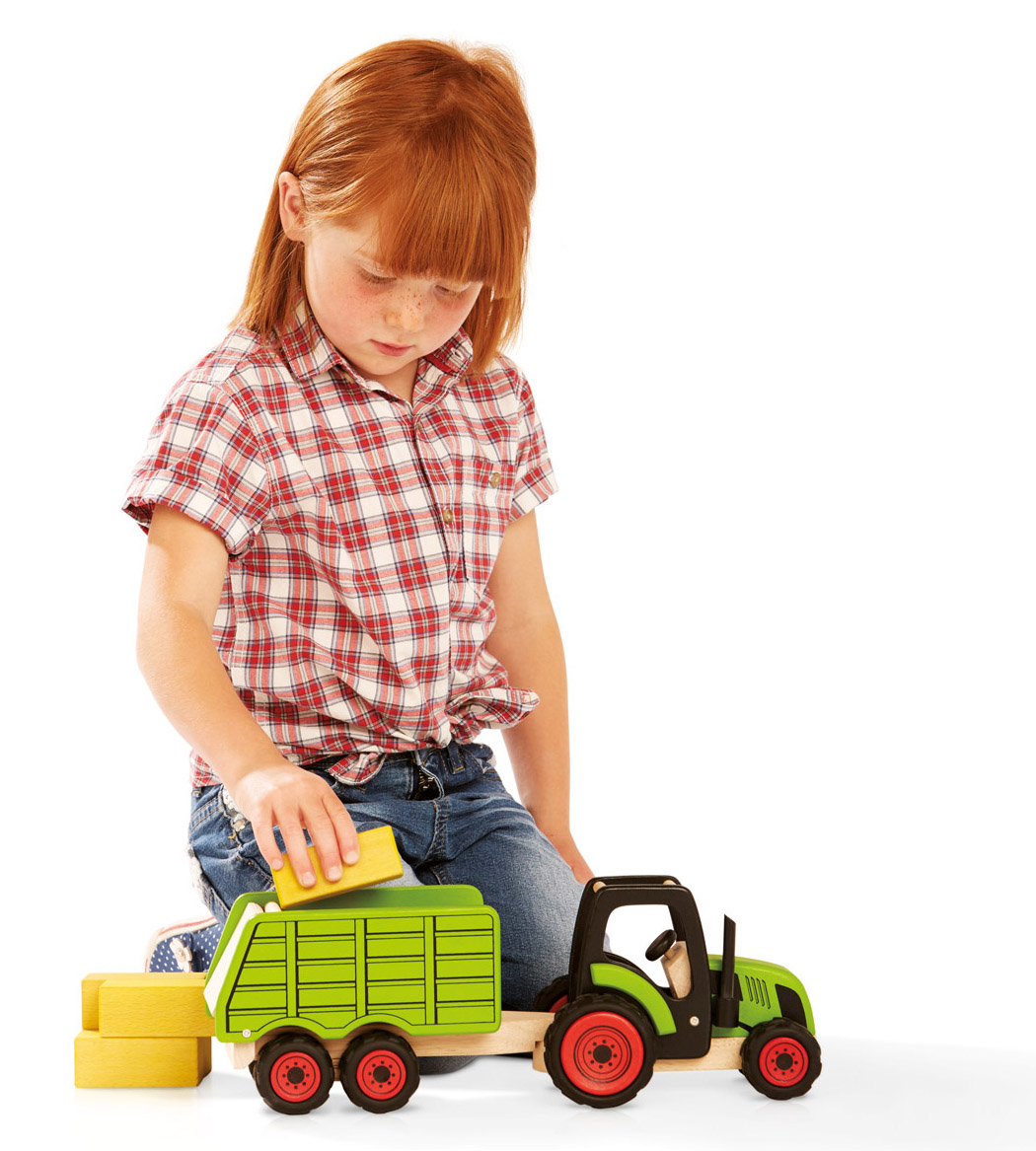 Girl with tractor