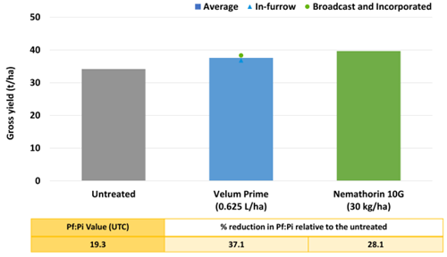 Velum Prime extra yield with granular nematicides