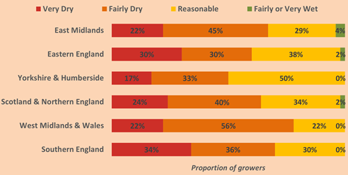 Moisture Conditions at Sowing by Region